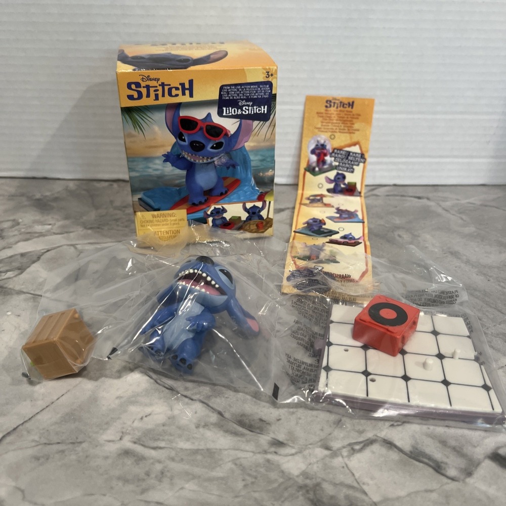 Disney Lilo & Stitch Live Movie Time 3" Figure - STITCH WITH RECORD PLAYER - New